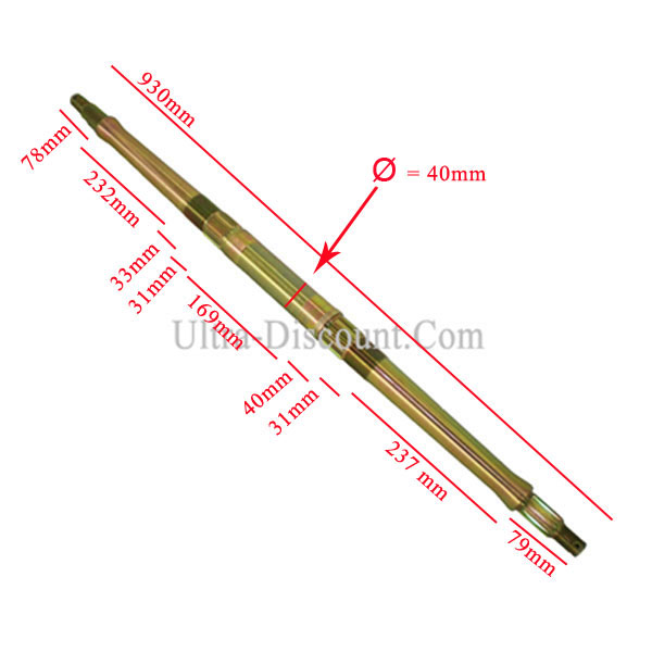 Arbre de train arrire pour Quad Shineray 300cc STE (930mm) photos 1