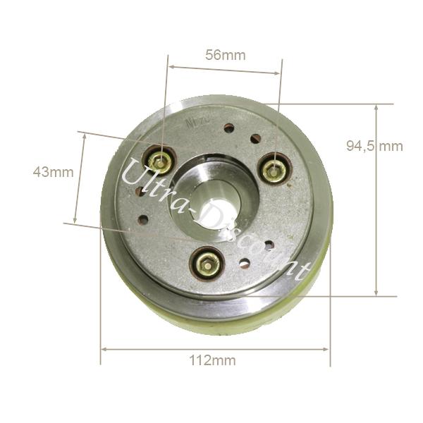 Volant magntique pour quad Bashan 300cc (BS300S-18) photos 4