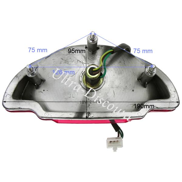 Feu arrire pour Scooter Baotian BT49QT-7 photos 1