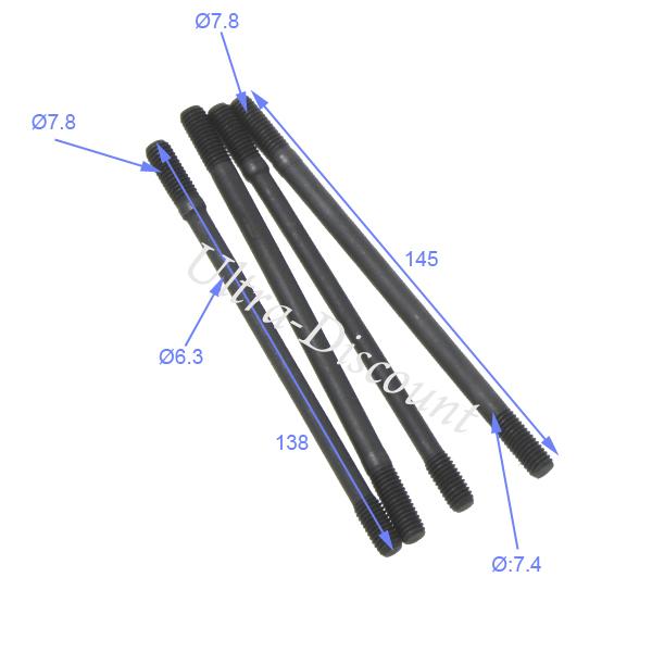 Goujons pour culasse de quad Shineray 250cc ST-9E - STIXE photos 1