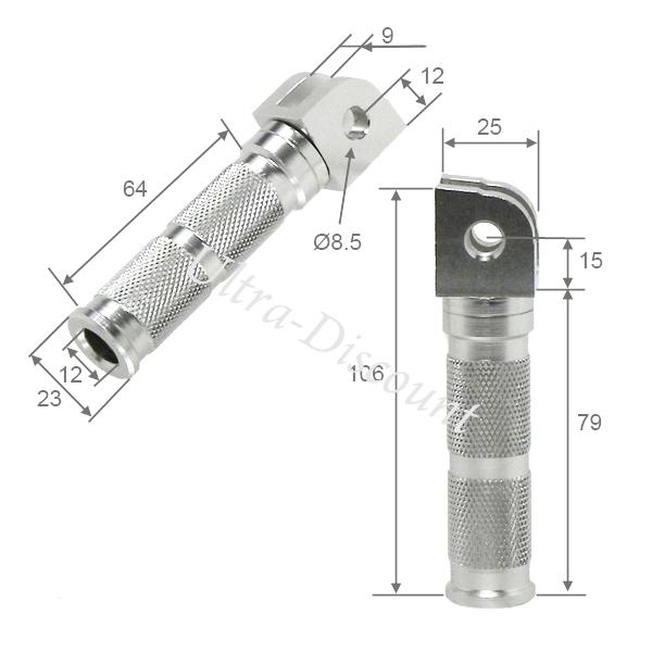 Repose pieds tuning CNC pour Dax (type 2) photos 1