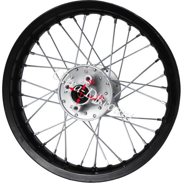 Jante dirt bike arrire Noire 14'' (type 1) photos 1