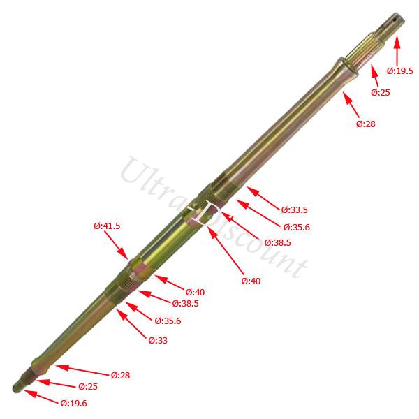 Arbre de train arrière pour Quad Shineray 350cc (XY350ST-E) photos 2 Arbre de train arrière pour Quad Shineray 350cc (XY350ST-E) photos 2