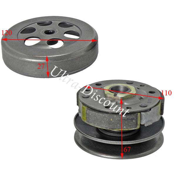 Embrayage pour scooter 50 cc 2 temps photos 1