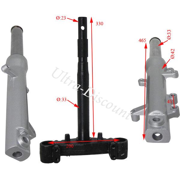Fourche pour scooter Chinois Jonway 125cc YY125T photos 1