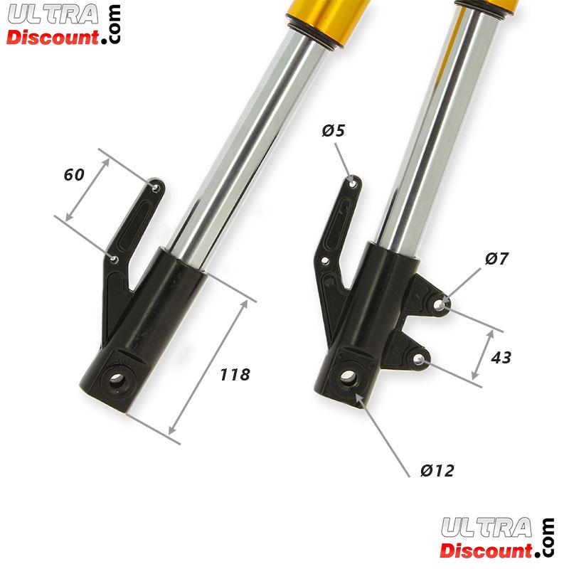 Bras de Fourche pour Dirt Bike Or (650mm) photos 2