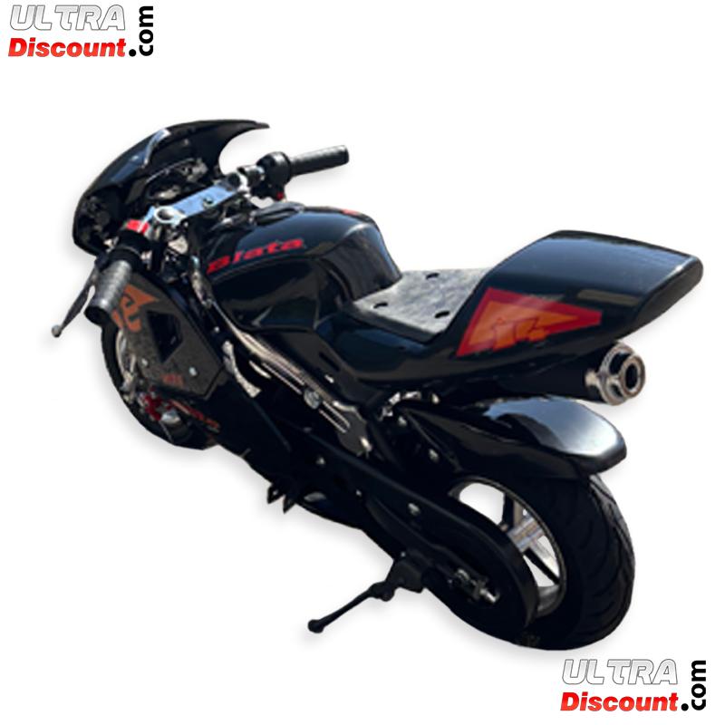 Pocket Bike 49cc noir avec optique avant photos 3