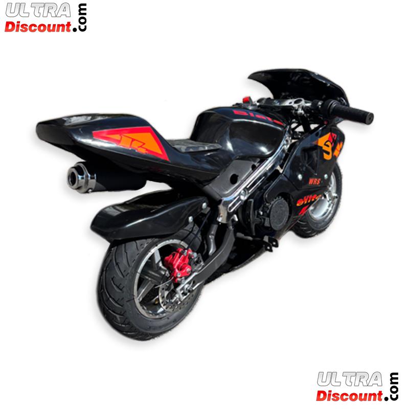 Pocket Bike 49cc noir avec optique avant photos 4