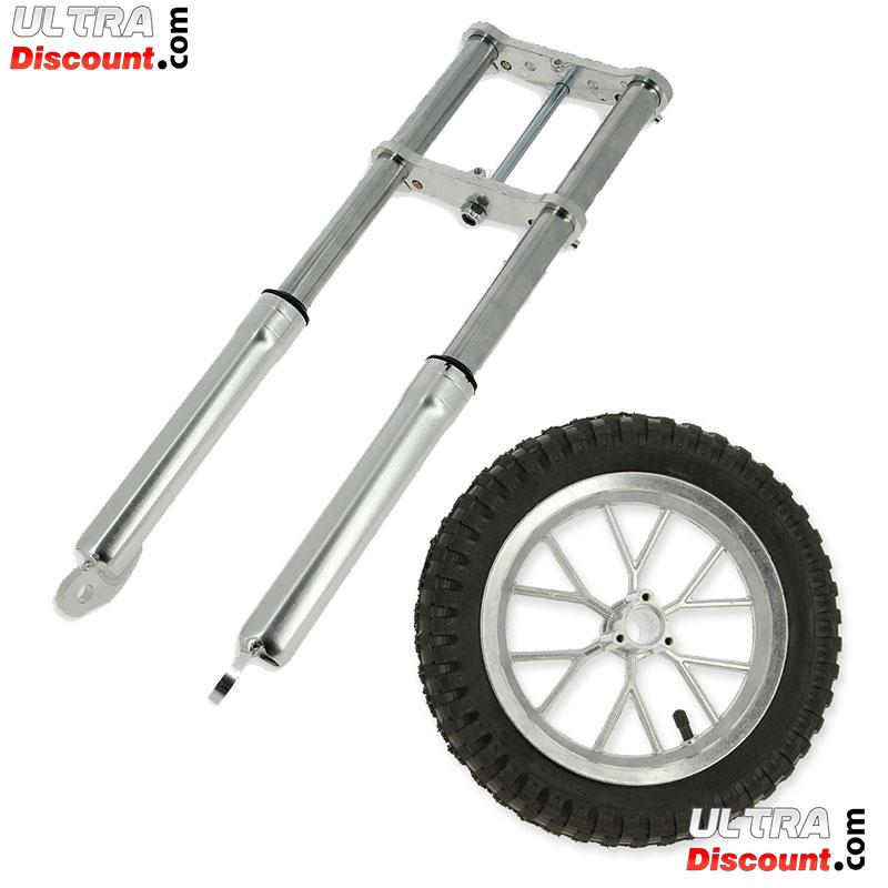 Fourche Pocket bike Supermotard argent photos 2