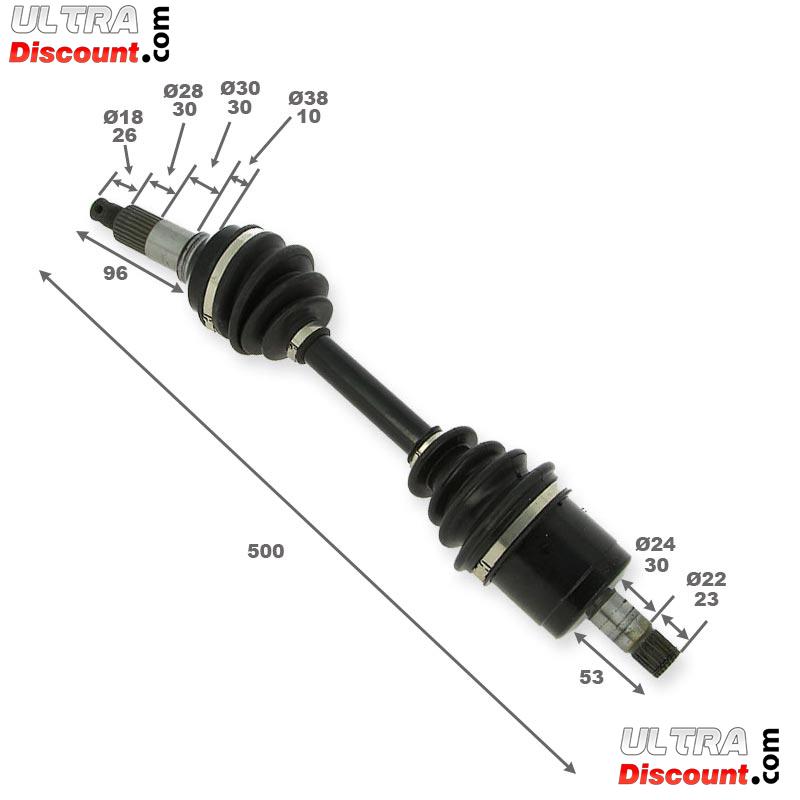 Cardan pour Quad Bashan 250cc BS250AS-43 photos 1