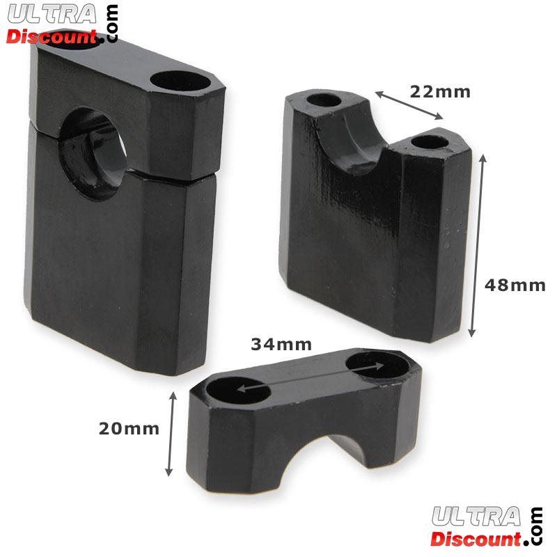 Pontet de direction + vis pour Dirt Bike (type1-Noir) photos 1