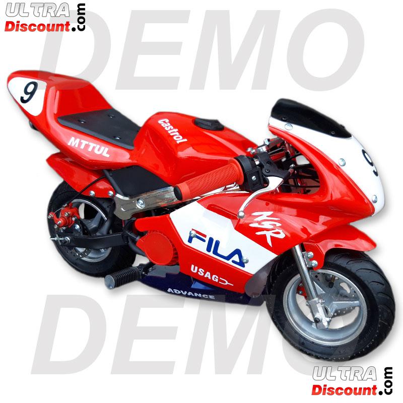 Carenage Pocket bike 47 49cc (Rouge-Bleu-Blanc) photos 1