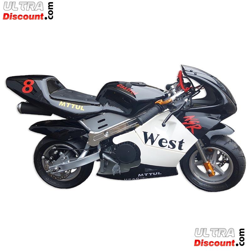 Carenage Pocket bike 47-49cc (Noir-Blanc) photos 1
