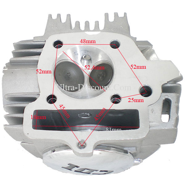 Culasse de dirt bike 125cc 1P52FMI 54mm + Capots (Lifan) photos 1