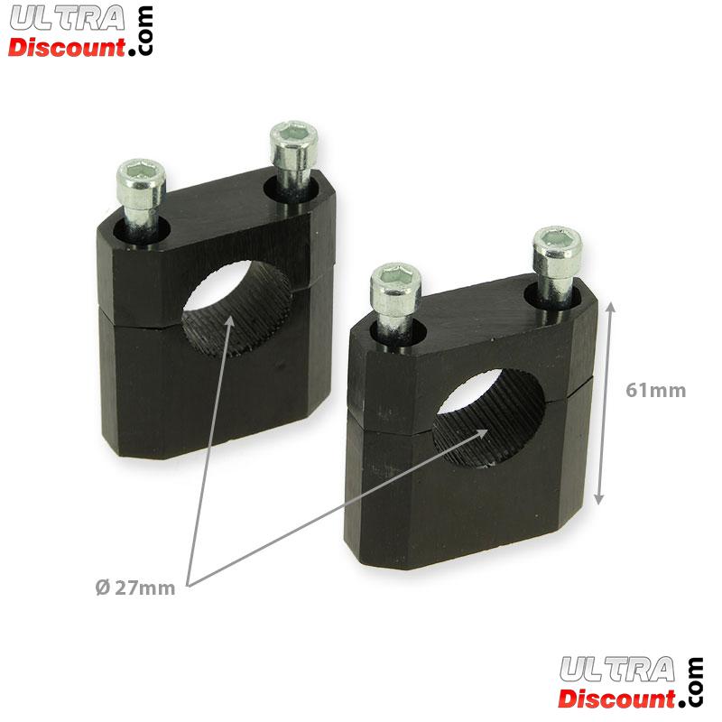 T de fourche complet 45x48x160 pour dirt bike (type 2) - NOIR photos 1