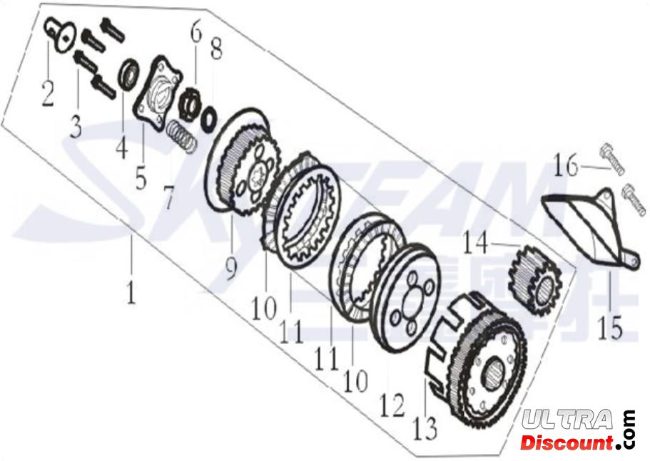 Disque d'embrayage pour Skyteam 125cc photos 1