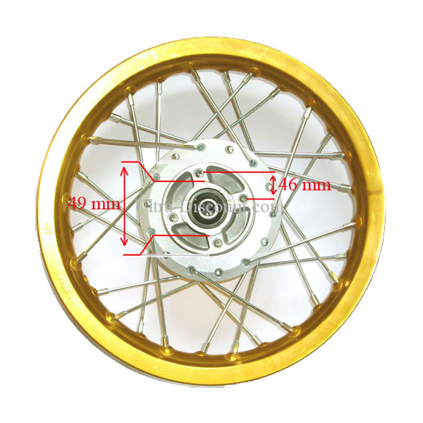 Jante arrire Dirt Bike 14'' OR (type 3) photos 2