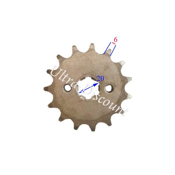 Pignon renforc de 14 dents pour dirt (420 : :20mm) photos 1