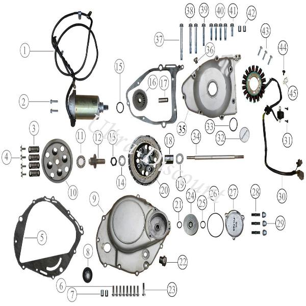 Capot de filtre  huile pour Quad Shineray 300cc (alu) photos 1