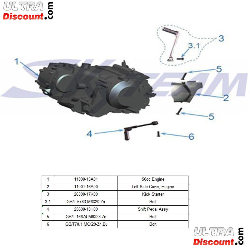 Moteur EURO4 Skyteam Monkey Gorilla 50cc photos 2