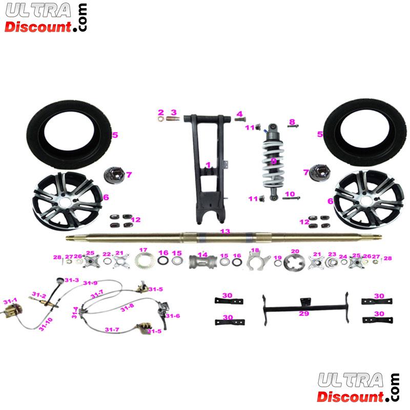 Jeux de bagues pour train arrire Quad Spy Racing 350cc F1 photos 1