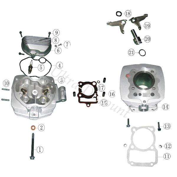 Joint torique pour axe de culbuteur sur Dirt Bike 250cc photos 1