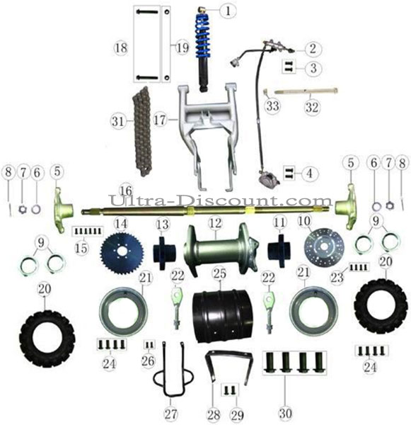 Chaine 56 Maillons pour Quads Shineray 200STIIE-STIIE-B (Pas: 428H) photos 1