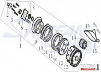Disque d'embrayage pour Skyteam 125cc images 2