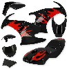 Carenage Pocket bike 47-49cc (Noir-Rouge), Pi�ces Pocket Bike