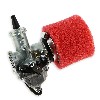 Carburateur dirt bike Mikuni de 30mm + filtre Rouge, Pieces Dirt Bike