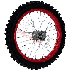 Roue Avant 17''pour Dirt Bike AGB30 - Rouge, Pieces Dirt Bike