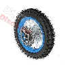 Roue Arri�re Compl�te 12'' Bleue avec Crampons 12mm pour Dirt Bike AGB27, Pieces Dirt Bike