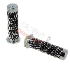 Poign�es �cailles pour Pocket Polini 911 - GP3 (Noir-Argent), Pi�ces Polini 911 GP3