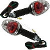 Paire de clignotant Carbone pour scooter Baotian BT49QT-7, Pieces Baotian BT49QT-7
