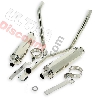 Pot d'�chappement chrom� double sortie Monkey Gorilla 125cc, Pi�ces Skymini Monkey - Gorilla