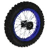 Roue Arri�re Compl�te 14'' Bleue pour Dirt Bike AGB30, Pieces Dirt Bike