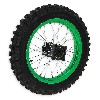 Roue Arri�re Compl�te 14'' Verte pour Dirt Bike AGB30, Pieces Dirt Bike