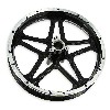 Jante avant noir pocket bike Cross (10'', type 1 ), Pieces Dirt Nitro