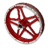 Jante avant rouge pocket bike Cross (10'', type 1 ), Pieces Dirt Nitro