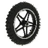Roue arri�re compl�te noir pocket bike Cross (10'', type 1 ), Pieces Dirt Nitro
