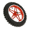Roue avant compl�te rouge pocket bike Cross (10'', type 1 ), Pi�ces Pocket Cross