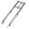 Fourche Pocket bike Supermotard argent, Pi�ces Pocket Supermotard