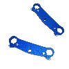 Paire de T� de fourche Tuning pour pocket Replique R1 ( BLEU ), Pi�ces pocket r�plique R1