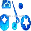 Kit D�coration Tuning pour Moteur de Dirt Bike (Bleu type 2), Pieces Dirt Bike