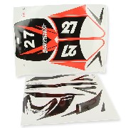 Kit Dcoration Rouge Pocket Bike Cross