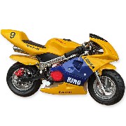 Pocket Bike 49cc Haute Qualit Jaune et Bleu