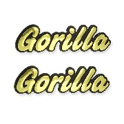 2 x Logo Gorilla autocollant en plastique pour rservoir Skymini SkyTeam
