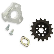 Pignon d�port� + d�port arri�re pour Monkey (16 dents, 15mm)