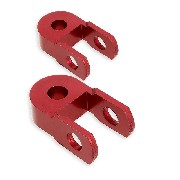 2 Rhausseurs garde au sol pour amortisseur dirt bike 3cm (Rouge)