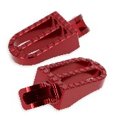 Cale pieds Rouge Tuning en Aluminium pour Dirt bike